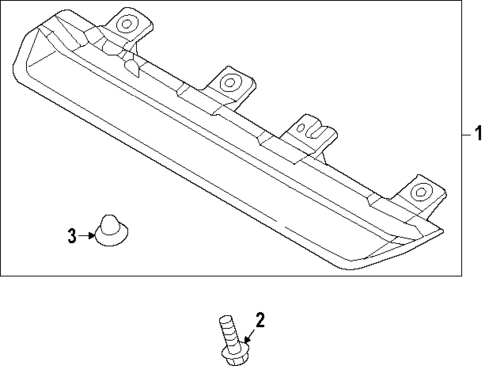 High Mounted Stop Lamp for 2024 Genesis Electrified G80 #0