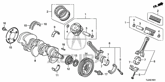 Crankshaft - Piston (V6) for 2011 Acura TSX #0