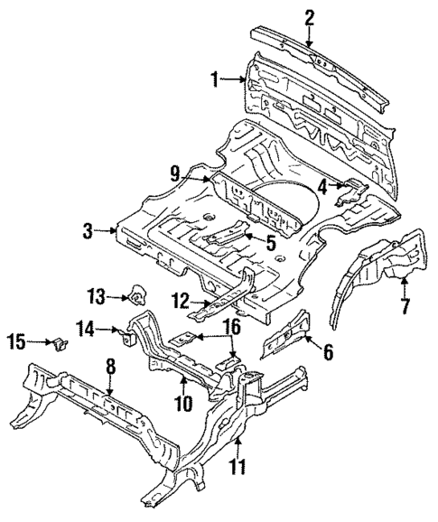 Rear Body for 1990 Suzuki Swift #0