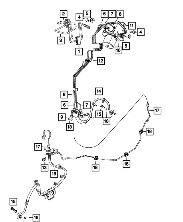 6507045AA - Brakes: Hex Head Bolt And Washer for Mopar Image image