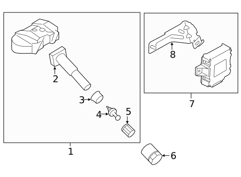 Tire Pressure Monitor Components for 2014 Kia Optima #0