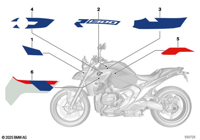 51145B46AB7 - Body Equipment: Decor, Tank Cover, Upper Left -  for BMW-Motorrad Image