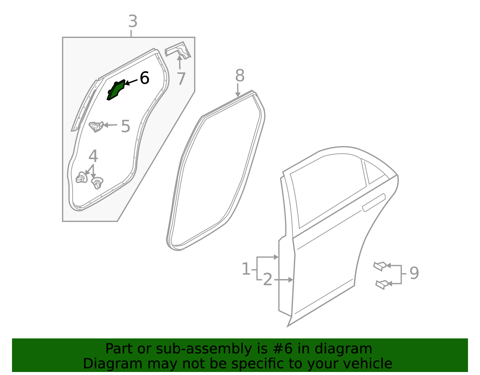 TD11-73-762 - Surround Weather-Strip Front Clip 2007-2015 Mazda CX