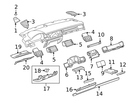 Instrument Panel Components for 2009 Audi A8 Quattro #0
