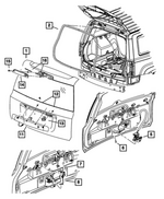 5054349AB - Body Sheet Metal Except Doors: Liftgate for Mopar Image