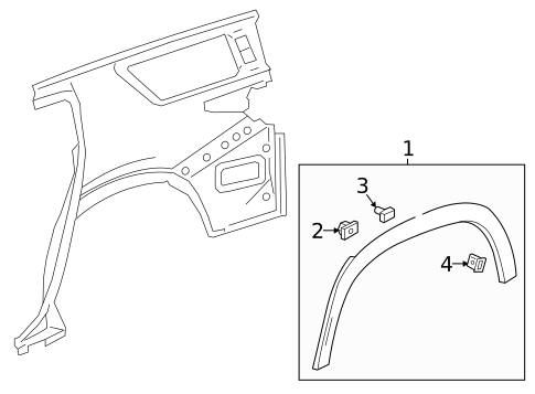 Exterior Trim - Quarter Panel for 2024 Chevrolet Traverse Limited #0