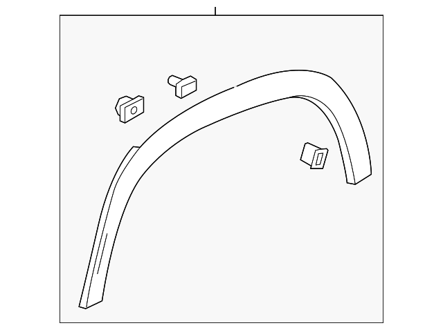 2018-2024 Chevrolet Black Rear Passenger Side Wheel Opening Molding ...