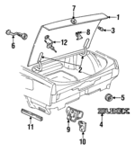 25602096 - : Passenger Side Deck Lid Hinge for GM Image
