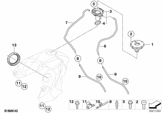 16117691502 - Fuel Supply: Tank Lid -  for BMW-Motorrad Image