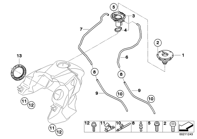 16137704068 - : Hose for BMW-Motorrad Image