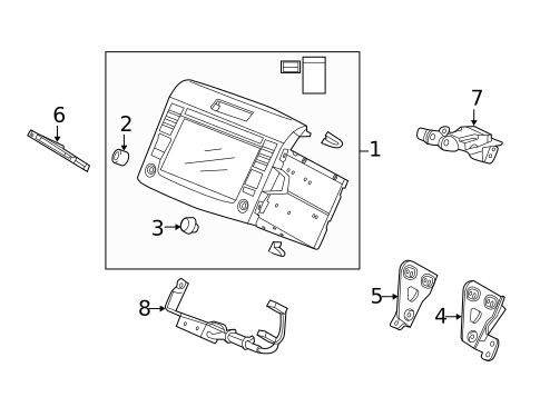 Navigation System Components for 2014 Honda CR-V #0