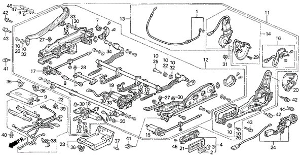 Left Front Seat Components for 1994 Acura Legend #0