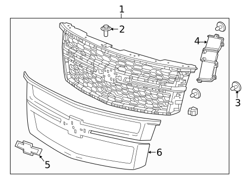 Grille & Components for 2019 Chevrolet Tahoe #0