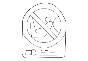 8E0010352P - Body: Air Bag Information Label for Audi Image