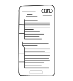 8E0010352P - Body: Air Bag Label for Audi: A3, A3 Quattro, A4, A4 allroad, A4 Quattro, A5, A5 Quattro, A5 Sportback, A6, A6 allroad, A6 Quattro, A7 Quattro, A7 Sportback, A8 Quattro, allroad, e-tron GT, e-tron Quattro, e-tron S, e-tron S Sportback, e-tron Sportback, Q3, Q3 Quattro, Q4 e-tron, Q4 e-tron Sportback, Q5, Q5 PHEV, Q5 Sportback, Q6 e-tron, Q7, Q8, Q8 e-tron, Q8 e-tron Sportback, R8, RS Q8, RS3, RS4, RS5, RS5 Sportback, RS7, RS7 Sportback, S3, S4, S5, S5 Sportback, S6, S7, S7 Sportback, S8, SQ5, SQ5 Sportback, SQ6 e-tron, SQ7, SQ8, SQ8 e-tron, SQ8 e-tron Sportback, TT Quattro, TT RS Quattro, TTS Quattro Image