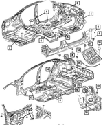 68316071AA - Body Sheet Metal Except Doors: Fuel Pump Access Cover, Left for Mopar Image
