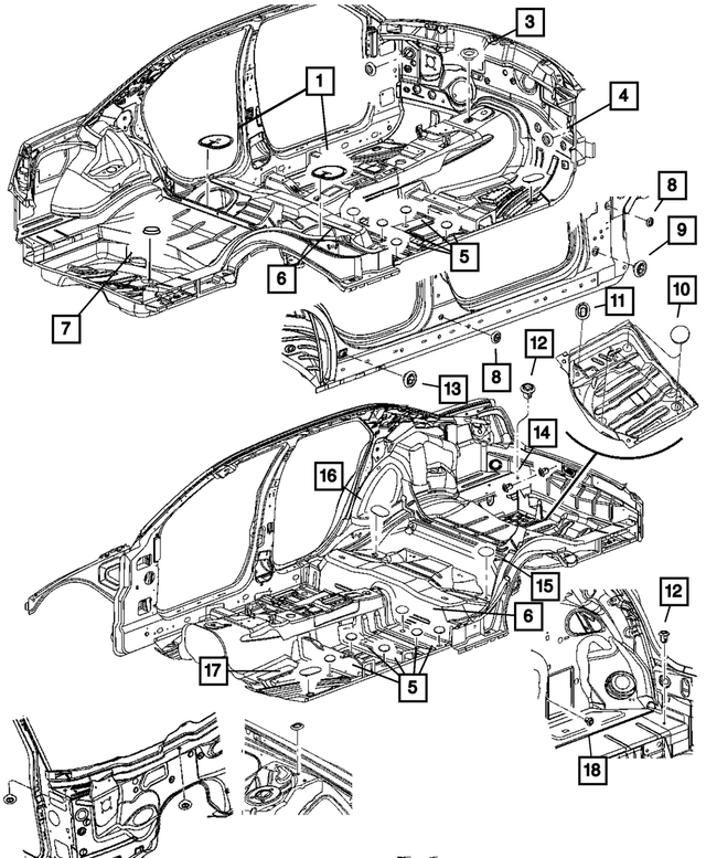 5112208AB - Body Sheet Metal Except Doors: Plug for Mopar Image image