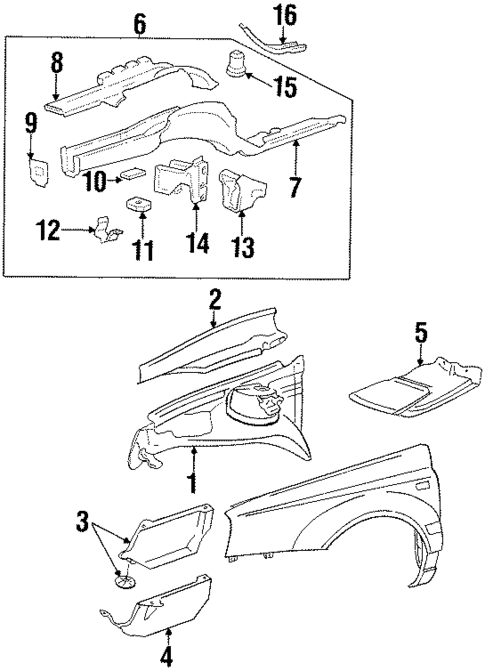 Structural Components & Rails for 1994 Volkswagen Jetta #0