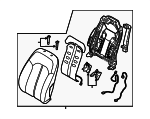 88300C2060SMU - : 2015-2017 Hyundai Sonata - Seat Back Assembly for Hyundai: Sonata Image
