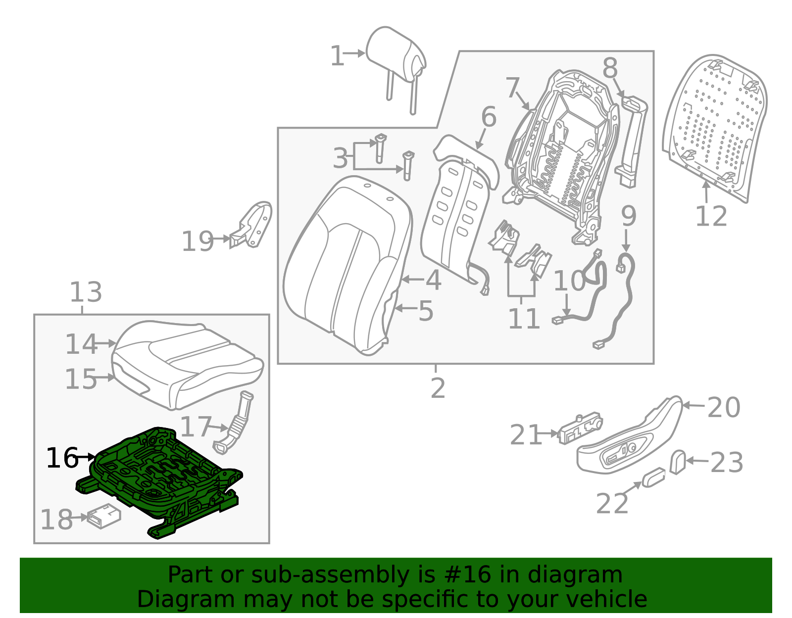 2018-2019 Hyundai Sonata Seat Adjuster 88500-C2KE0 | MotorMotor