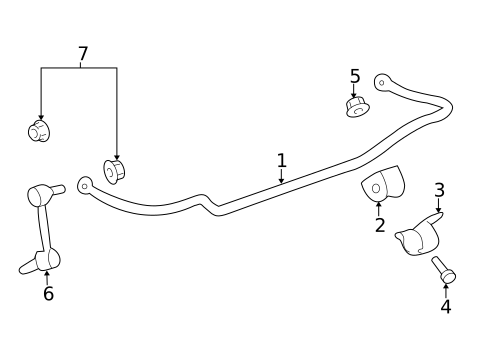Stabilizer Bar & Components for 2016 Chevrolet Caprice #1