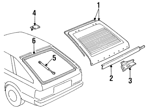 Gate & Hardware for 1986 Nissan Sentra #0