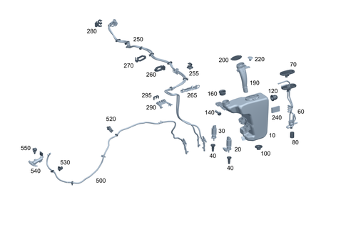 Front Windshield Washer System for 1991 Mercedes-Benz 350SD #0