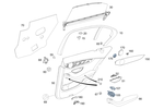 2537370600 - Rear Doors: Trim, Window Frame for Mercedes-Benz Image