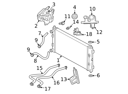 Radiator & Components for 2003 Chrysler Sebring #0