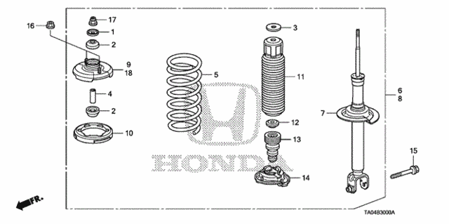 Rear Shock Absorber for 2010 Honda Accord #0