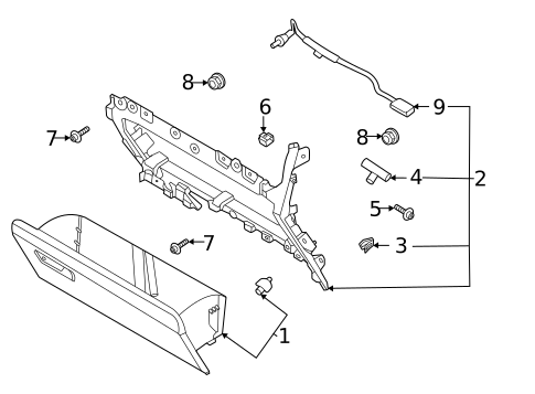 Glove Box for 2022 Ford F-150 #1