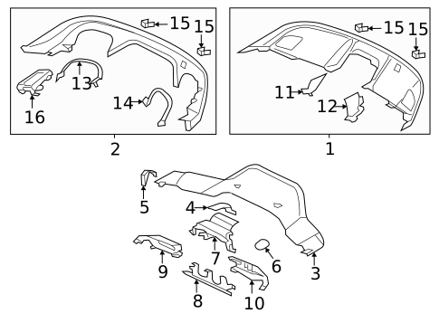 Bumper & Components - Rear for 2023 Jaguar F-Type #1