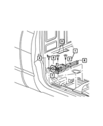 55352852AA - Wheels, Covers and Jacks: Tool Set for Chrysler: 200, 300, Pacifica, PT Cruiser, Sebring, Town &amp; Country, Voyager | Dodge: Avenger, Caliber, Challenger, Charger, Dakota, Dart, Durango, Grand Caravan, Journey, Magnum, Neon, Nitro, Ram 1500, Ram 2500, Ram 3500, Stratus, Viper | Jeep: Cherokee, Commander, Compass, Gladiator, Grand Cherokee, Grand Cherokee L, Liberty, Patriot, Wrangler, Wrangler JK | Ram: 1500, 1500 Classic, 2500, 3500, C/V, Dakota Image