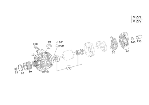 Alternator for 2010 Mercedes-Benz SLK300 #0