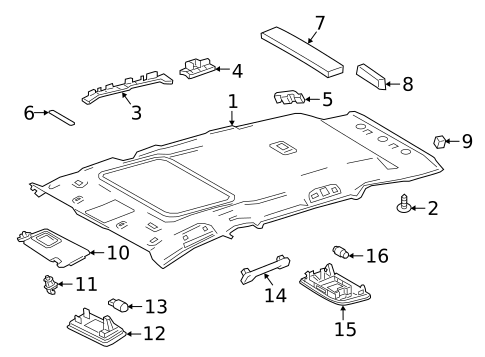 Interior Trim - Roof for 2020 Toyota RAV4 #3