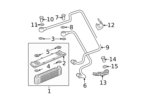 Oil Cooler for 2003 Saturn Vue #0