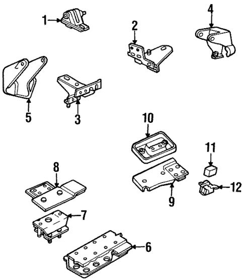 Engine & Trans Mounting for 1992 Jeep Cherokee #0