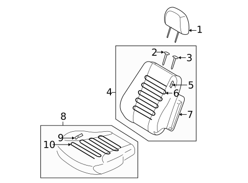 Front Seat Components for 2007 Kia Sportage #0