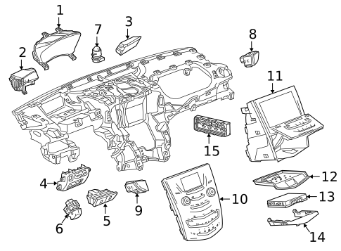 Headlamp Components for 2014 Cadillac ATS #2