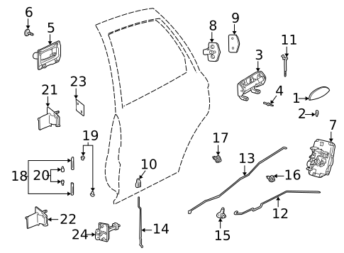 Lock & Hardware for 2000 Saturn LS #0
