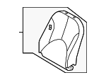 884001E450MFZ - Body: Seat Back Assembly for Hyundai: Accent Image