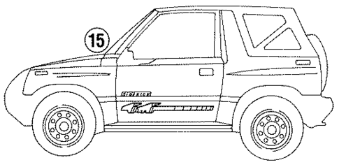 Stripe Tape for 1995 Suzuki Sidekick #0