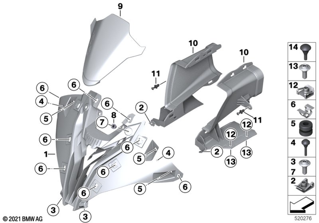 46637924304 - : Cover For Air Intake Cover for BMW-Motorrad Image