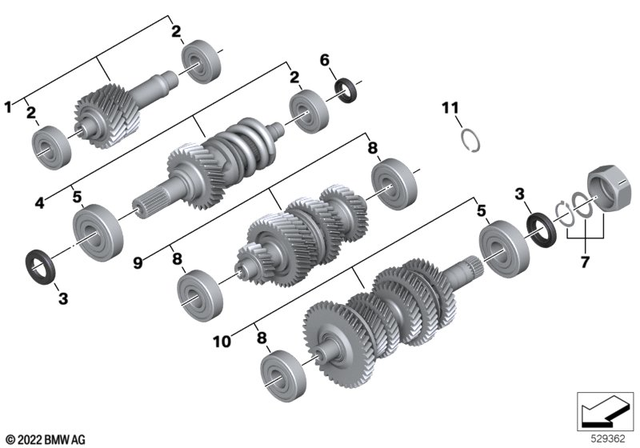 23008413992 - Manual Transmission: Countershaft -  for BMW-Motorrad Image