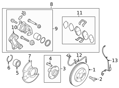 Brake Components for 2017 Kia Rio #1