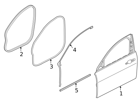 Door & Components for 2017 Jaguar XF #1