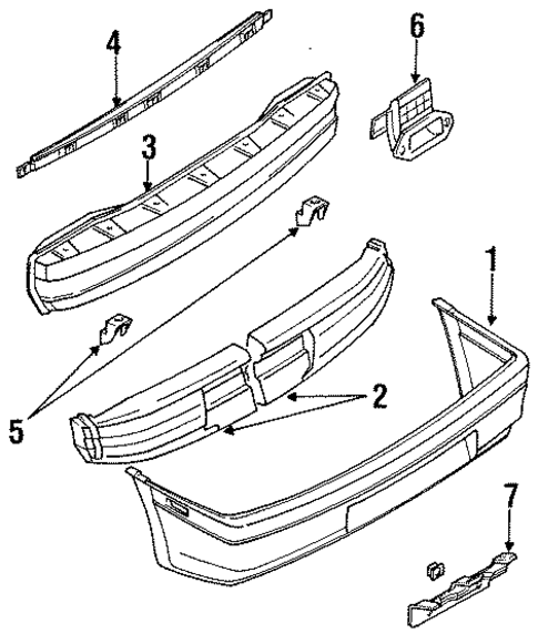 Bumper Assembly - Rear for 1990 Mazda 323 #0