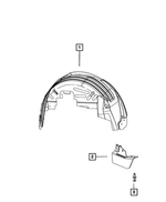 5178448AD - Body Sheet Metal Except Doors: Wheelhouse Shield, Right for Mopar Image