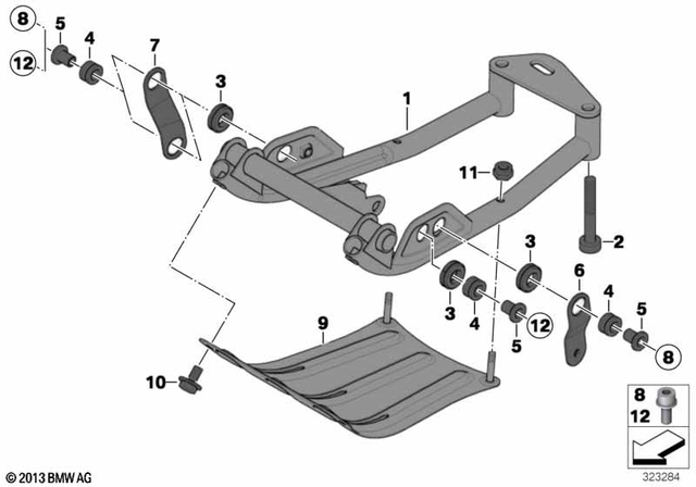 46527671691 - Frame and Mounting Parts: Underride Protection -  for BMW-Motorrad Image