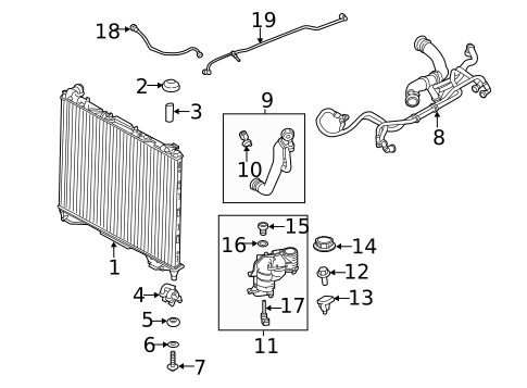Radiator & Components for 2022 Land Rover Range Rover #0
